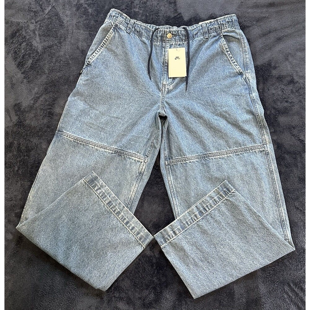 Nike SB Skateboarding Double Knee Loose Denim Pants Men's L HJ4266-491 NWT